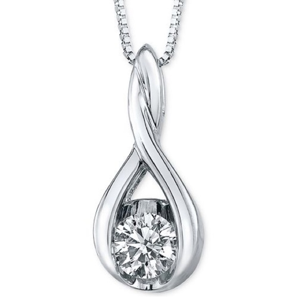 Sirena Diamond Twist Pendant Necklace
